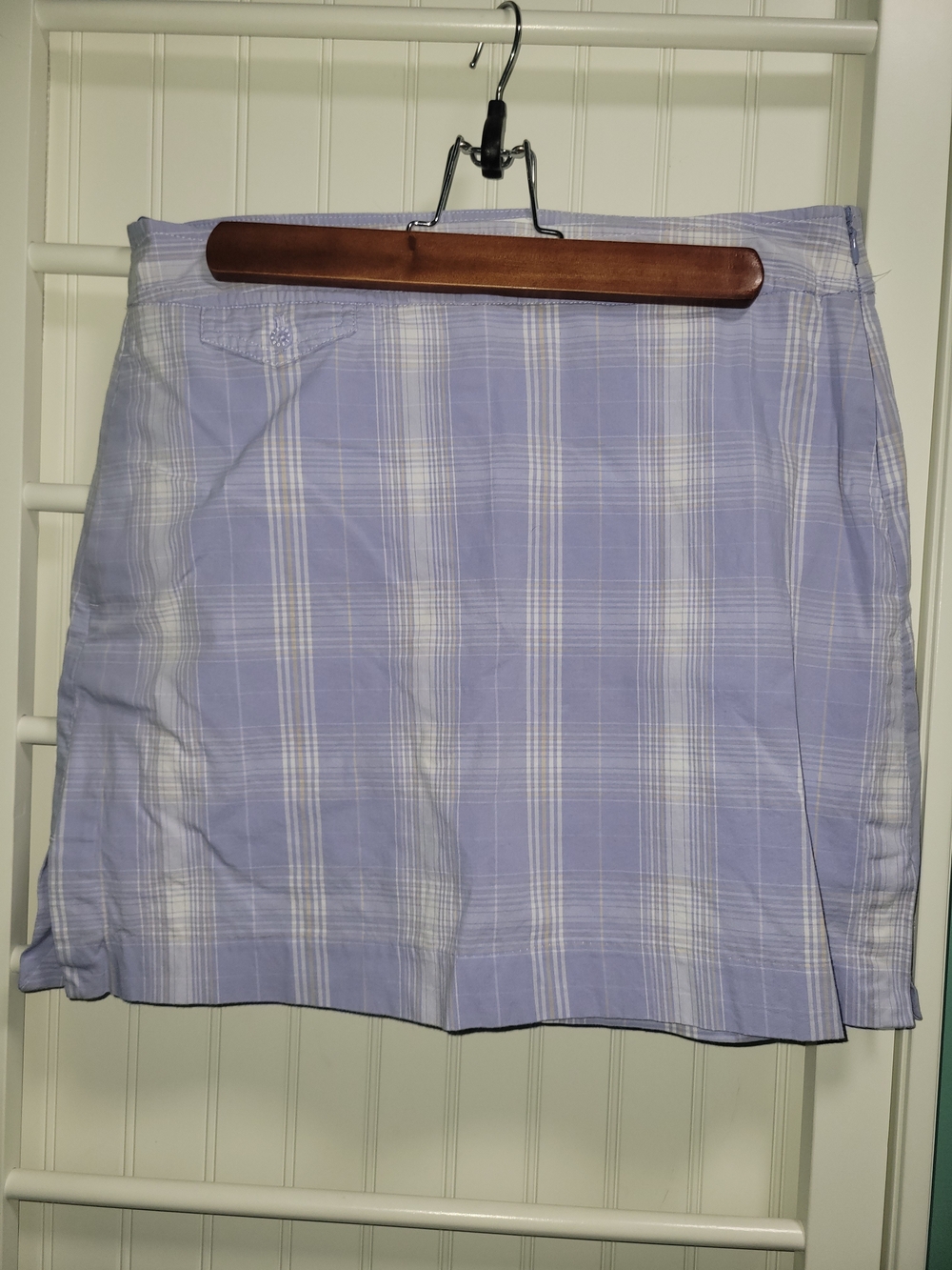 Izod Lavender Plaid Mini Skirt